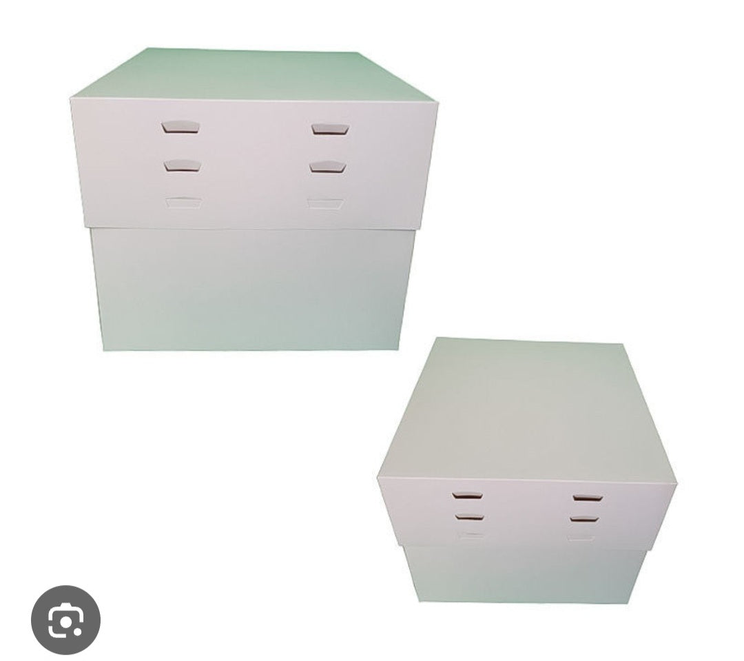 Boîte à gâteaux carré 20 cm hauteur modulable